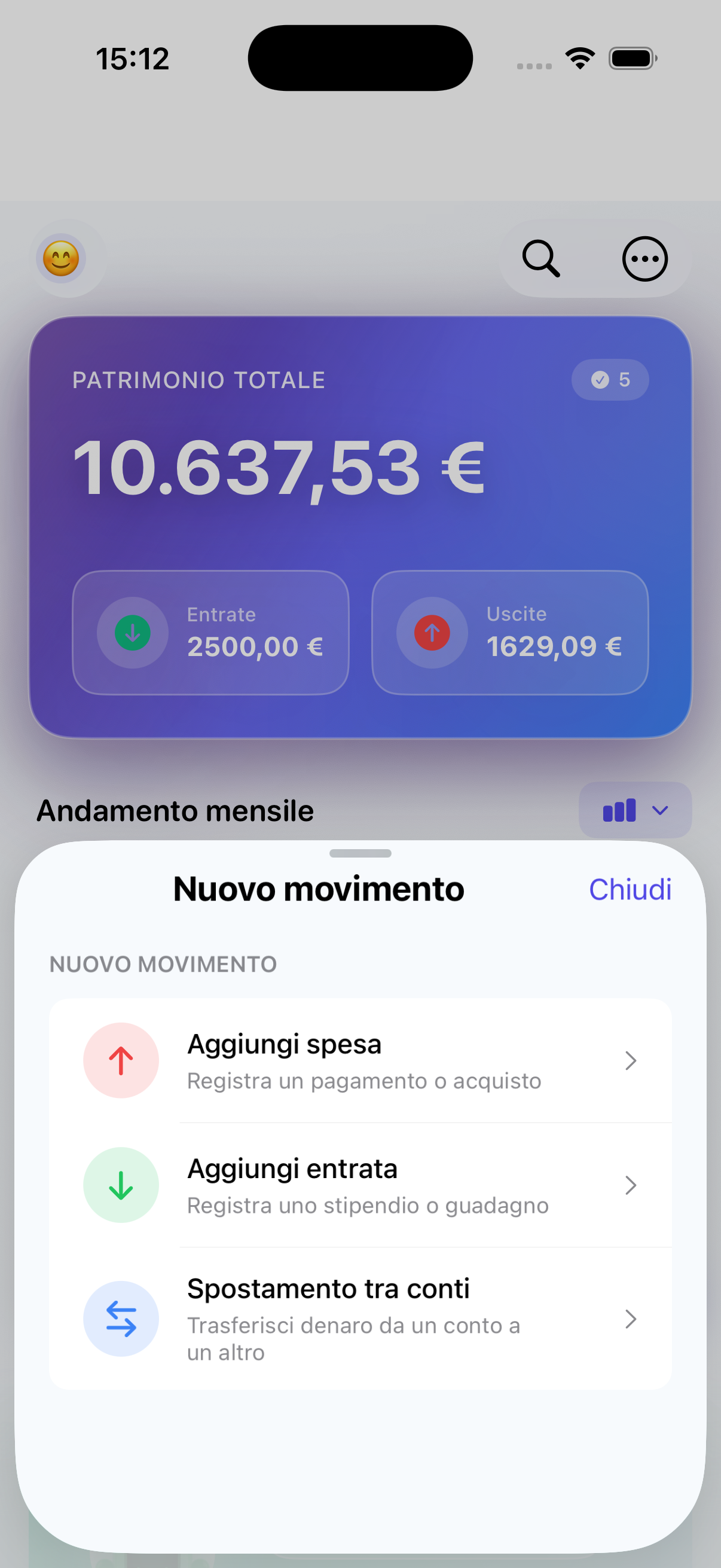 Aggiungi spesa FamilyBudget